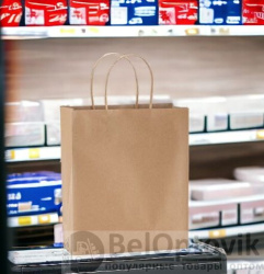 Пакет бумажный подарочный с ручками (23х22х9 см.)